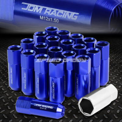 20X ГОНОЧНЫЙ ОБОД 60 ММ С УДЛИНЕННОЙ АНОДИРОВАННОЙ КОЛЕСНОЙ ГАЙКОЙ + ПЕРЕХОДНОЙ КЛЮЧ-ПИСТОЛЕТ СИНЕГО ЦВЕТА