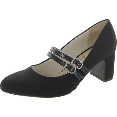 LifeStride Womens True Black Mary Jane Heels Shoes 11 Wide (C,D,W) BHFO 6390