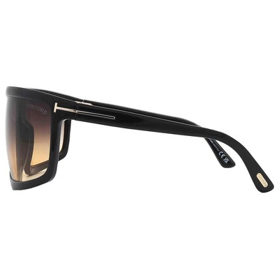 Pre-owned Tom Ford Clint Smoke Gradient Wrap Unisex Sunglasses Ft1066 01b 68 In Gray