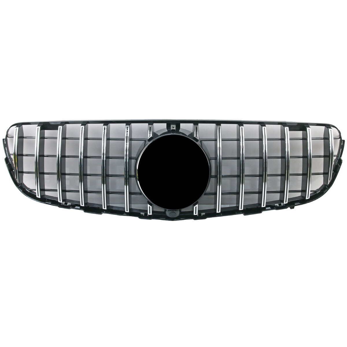 Front Chrome GT Grille For Mercedes Benz X253 GLC-Class GLC200 GLC250 2015-2019
