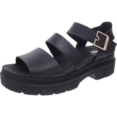 Scholls Shoes Женские черные сандалии на платформе Trekkie 8.5 Medium (B,M) 7865