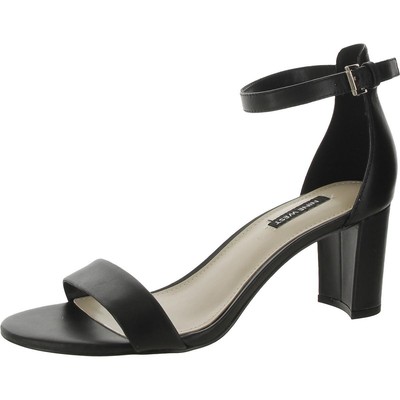 Nine West Womens Pruce Black Pumps Dress Sandals Shoes 8 Medium (B,M) BHFO 8470