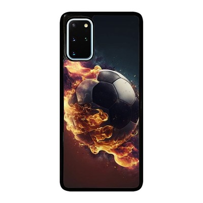 For Samsung Galaxy Z Fold Flip 3 4 5 6 flying soccer ball fire Plastic