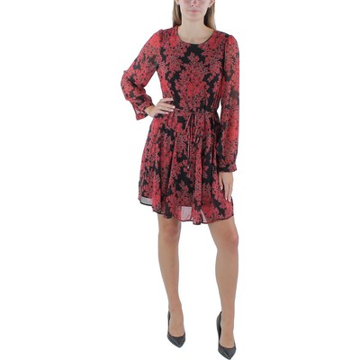 Женское черное плиссированное платье-клеш с цветочным рисунком от Tommy Hilfiger 6 BHFO 5343