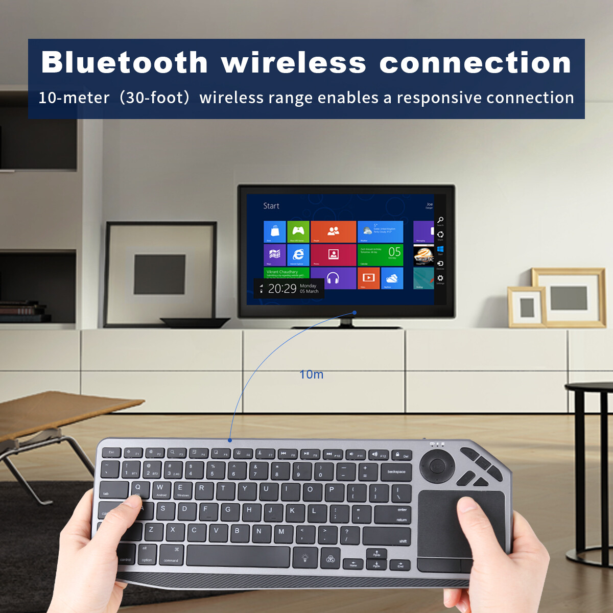 Wireless Keyboard And Mouse Set Waterproof 2.4G For Mac Apple PC Computer