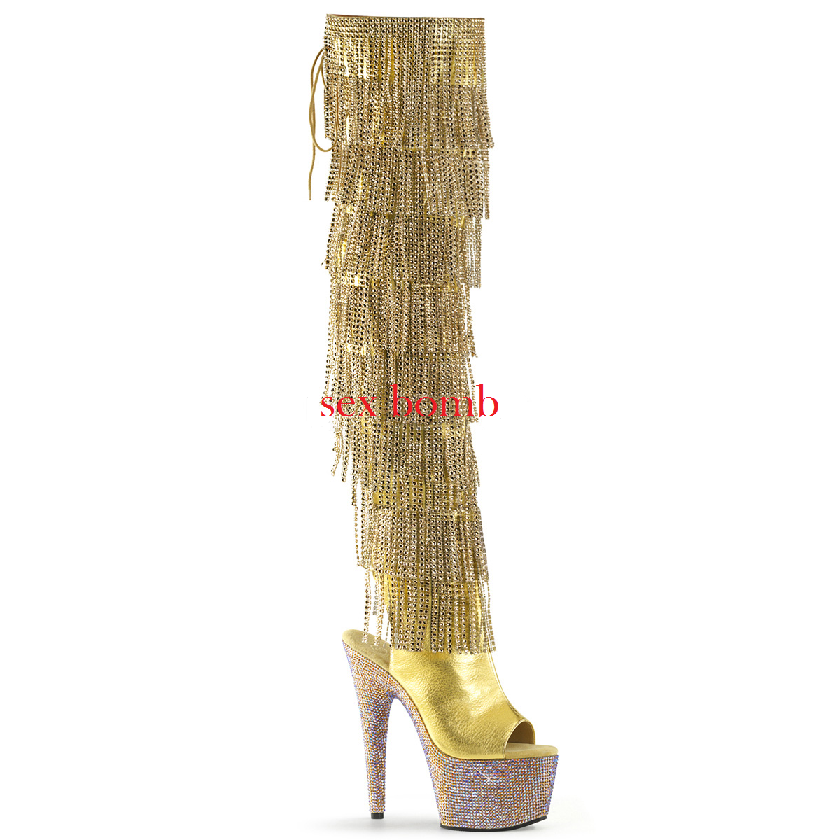boots with rhinestone heel