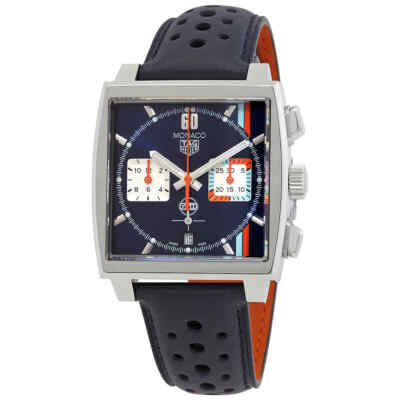 Tag Heuer Monaco X Gulf Chronograph Automatic Blue Dial Men's Watch