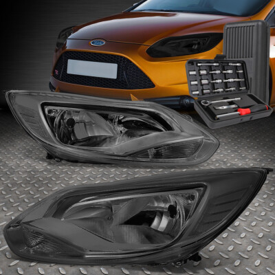 ДЛЯ 12-14 FORD FOCUS ДЫМЧАТЫЙ КОРПУС ПРОЗРАЧНЫХ УГЛОВЫХ ФАР ГОЛОВНОГО СВЕТА + НАБОР ИНСТРУМЕНТОВ