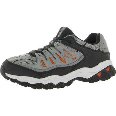

Skechers Mens After Burn Grey Casual Shoes Кроссовки 9.5 Medium (D) BHFO 3062, Gray/orange