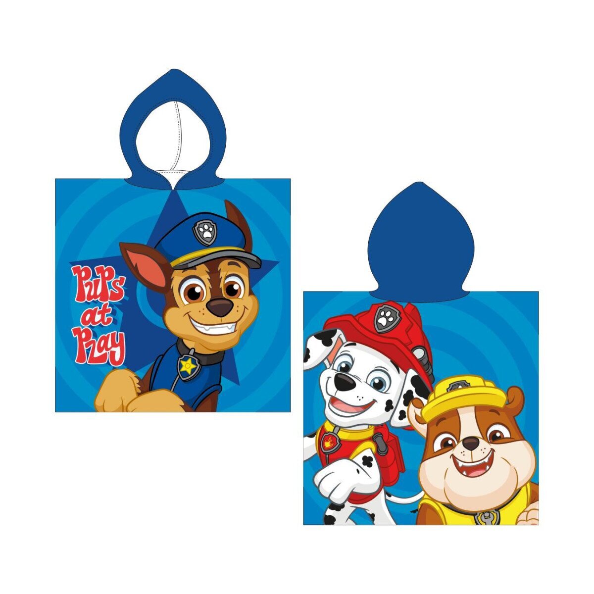 Paw Patrol Strandhandtuch-Poncho 50×115 cm – Kapuzenponcho