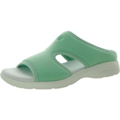 Easy Spirit Womens trudi 2 Green Flat Slide Sandals 7.5 Medium (B,M) BHFO 8042