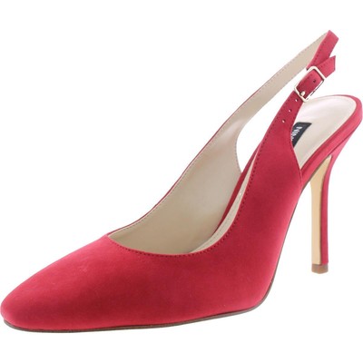 Женские красные кожаные туфли на каблуке Nine West Alison 10 среднего размера (B,M) BHFO 8252