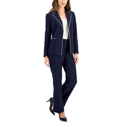 Le Suit Womens Shoulder Pads Long Sleeve @ Two-Button Suit BHFO 5065