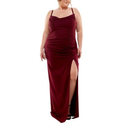 

Emerald Sundae Womens Cowlneck Maxi Ruched Evening Dress Plus BHFO 1328, Wine