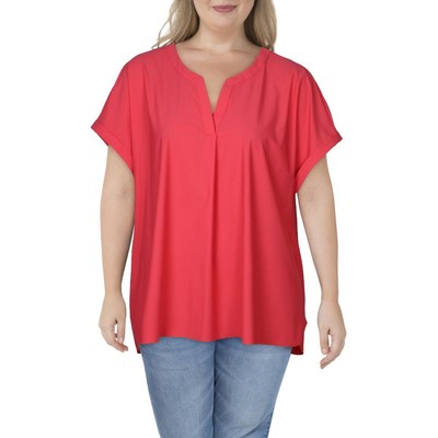 Женская розовая блузка-стрейч Alfani с V-образным вырезом плюс 3X BHFO 6766