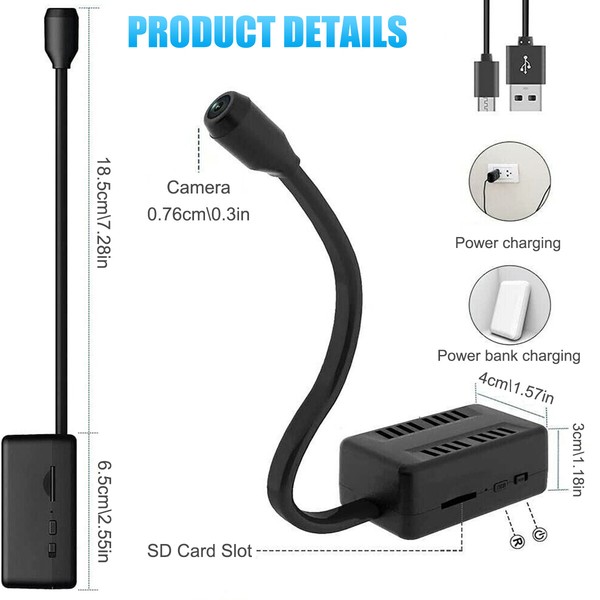 Mini HD1080P WIFI Hidden Nanny Spy DIY Camera Pinhole DVR Wireless Motion Sensor - Image 9