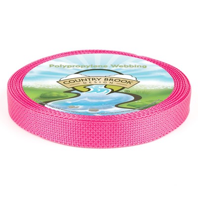 1 Inch Fuchsia Polypropylene (Polypro) Lightweight Webbing for Crafting 10 Yards