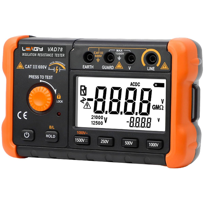 VAD78 Digital Insulation Resistance Tester - Accurate Megohm Meter for DC/AC Vol