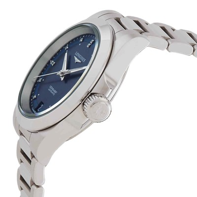 Pre-owned Longines Conquest Automatic Diamond Blue Dial Unisex Watch L3.430.4.97.6