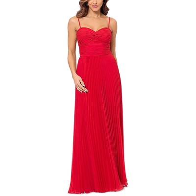 Женское розовое шифоновое вечернее платье цвета морской волны со складками на рукавах 16 BHFO 9072