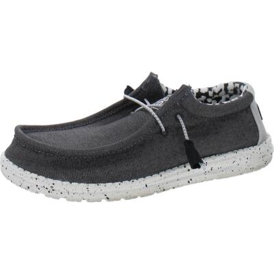 

Hey Dude Mens Wally Stretch Черные топсайдеры Обувь 9 Medium (D) BHFO 4201, Opal/black