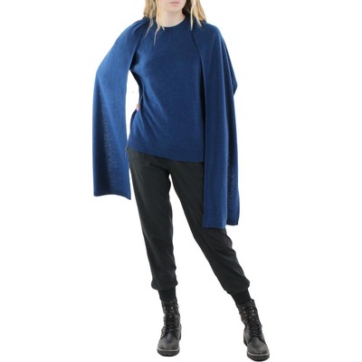 

Женский пуловер с шалью Halston Monica Blue с круглым вырезом, топ  BHFO 0180, Sapphire blue