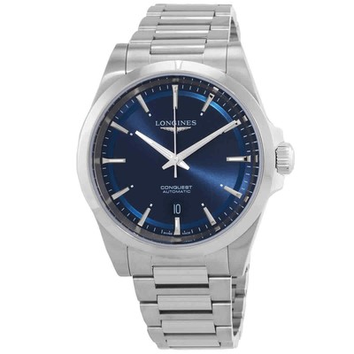 Мужские часы Longines Conquest с автоматическим синим циферблатом L3.830.4.92.6