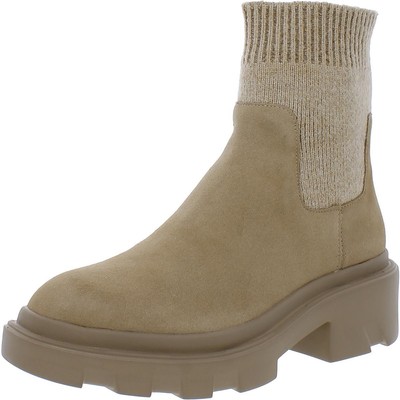 Sanctuary Womens Take On Tan Suede Ankle Booties Shoes 7 Medium (B,M) BHFO 5761