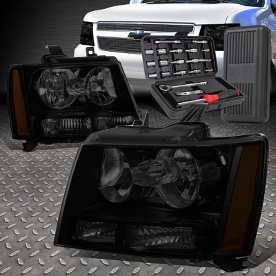 ДЛЯ 07-14 CHEVY TAHOE SUBURBAN ТОНИРОВАННЫЕ ЛИНЗЫ ЯНТАРНОГО ЦВЕТА УГЛОВЫХ ФАР + НАБОР ИНСТРУМЕНТОВ