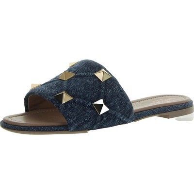 Valentino Garavani Женские синие босоножки-слипоны с заклепками от Valentino Garavani 39 BHFO 6881
