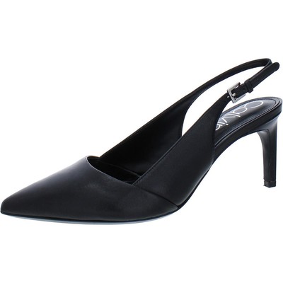 

Черные женские туфли на каблуке с открытой пяткой Calvin Klein Silvia 9,5 средний (B,M) BHFO 2042, Черный