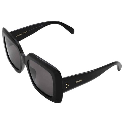Pre-owned Celine Bold 3 Dots Grey Square Ladies Sunglasses Cl40263i 01a 54 Cl40263i 01a 54 In Gray