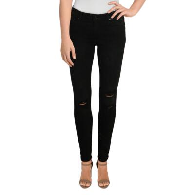

Черные джинсы скинни Jude Black Orchid Womens со средней посадкой с потертостями  BHFO 0558, Black rock, Jude