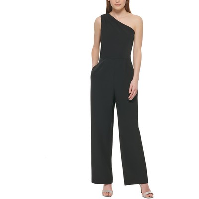 Женский черный однотонный комбинезон на одно плечо Vince Camuto 14 BHFO 3797