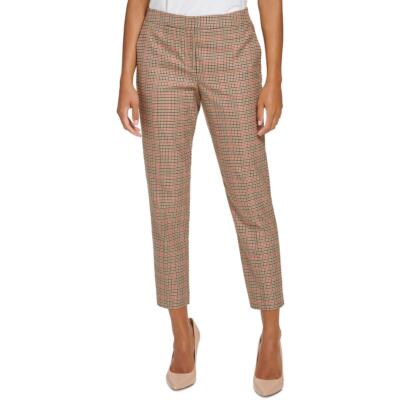 Женские офисные брюки Tommy Hilfiger в клетку зауженного кроя BHFO 7193