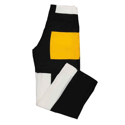 Pre-owned Burberry Deep Saffron Colorblock Jane Tailored Trousers In Yellow