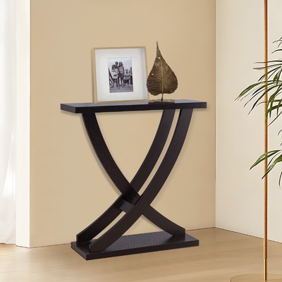 Rustic Small Console Table, 31'' Wood Accent Sofa Table for Entryway, Espresso