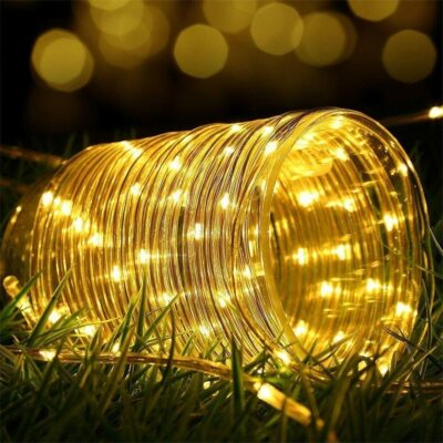 Outdoor Solar Power Led String Fairy Garden Lights Swimming Pool Trampoline Tree