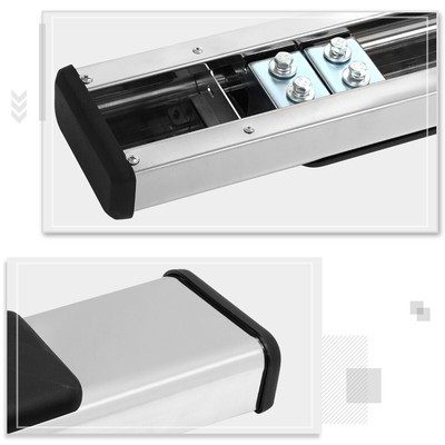 For 09-24 RAM 1500 Extended Quad Cab 5" Pad Side Step Nerf Bar Running Boards