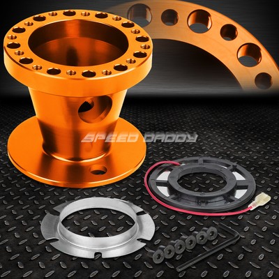 ДЛЯ 1G 2G MIT ECLIPSE/LANCER ОРАНЖЕВЫЙ АЛЮМИНИЕВЫЙ ПЕРЕХОДНИК СТУПИЦЫ РУЛЕВОГО КОЛЕСА С 6 ОТВЕРСТИЯМИ