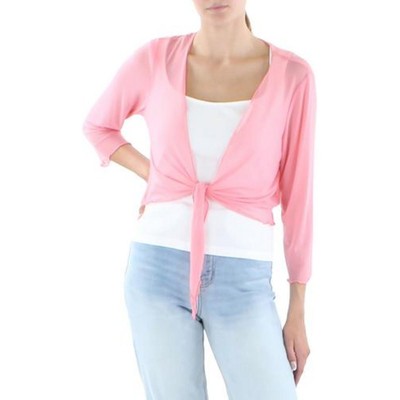 

Женское розовое укороченное болеро в сетку с завязкой спереди Connected Apparel Plus, 18 Вт, BHFO 0455, Коралл