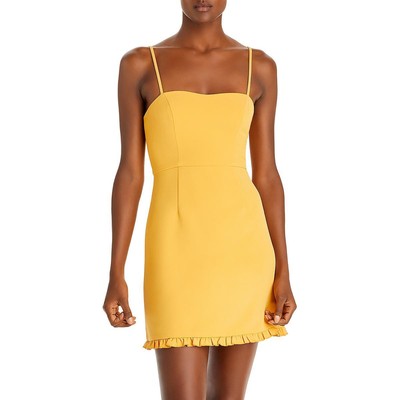 

Женское оранжевое короткое мини-платье French Connection с квадратным вырезом  BHFO 0087, Beeswax orange