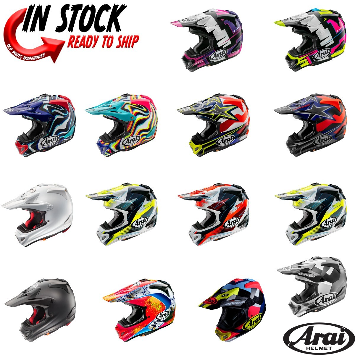 2025 VX-PRO4 ARAI HELMET OFFROAD MOTOCROSS - PICK SIZE