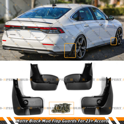 OE STYLE 4 PCS FRONT + REAR SPLASH GUARD MUD FLAP SET FOR 2023-2026 HONDA ACCORD