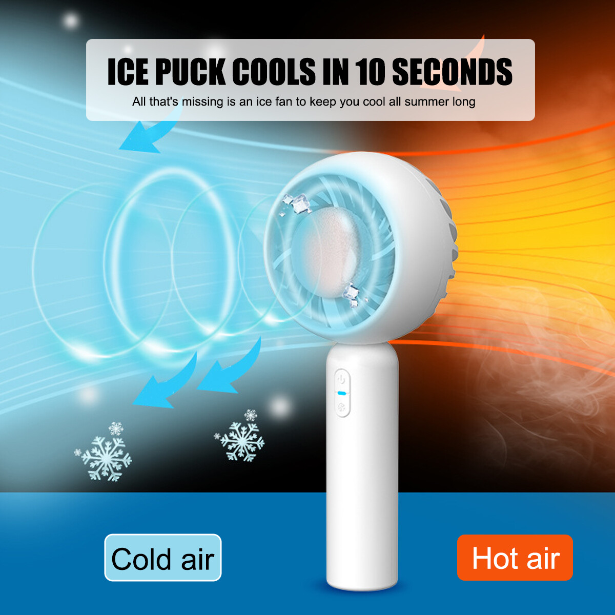 Mini Ice Compress Handheld Fan Refrigeration Fan Portable Li