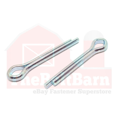 1/8'' Steel Extended Prong Cotter Pin Zinc Clear (Choose Length & Quantity)
