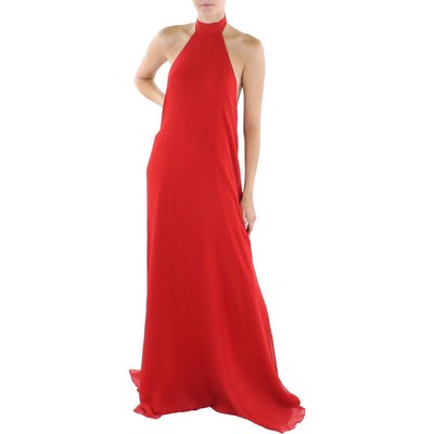 

Женское вечернее платье макси с открытой спиной Halston Lizza BHFO 5684, Красный