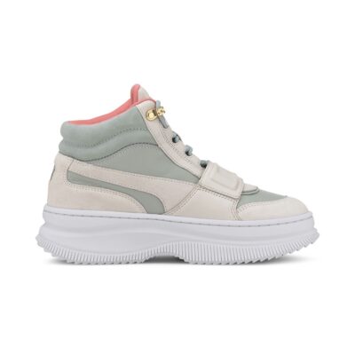 PUMA Women's Deva Vaporous Grey/Aqua Grey Suede Sneakers 37475701