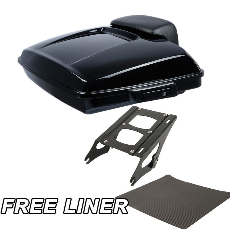 Razor Pack Trunk +Pad 2 Up Rack Fit For Harley Tour Pak Road King Glide 14-23