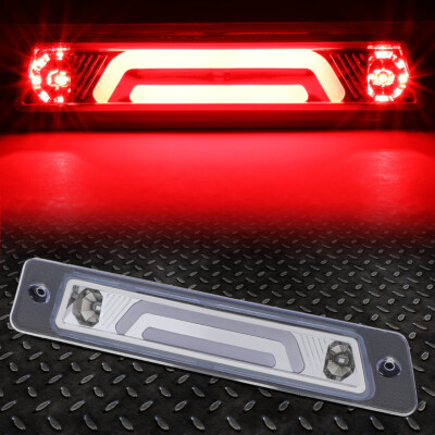 [3D СВЕТОДИОДНАЯ ПАНЕЛЬ] ДЛЯ ХЭТЧБЕКА MUSTANG LX 87-93 3-Й ЗАДНИЙ СТОП-СИГНАЛ, ХРОМИРОВАННЫЙ